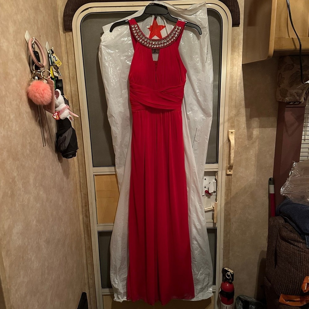 Red evening gown or formal dress